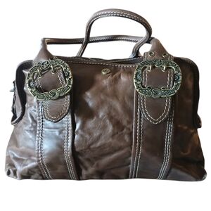 Elegant Brown Leather Handbag